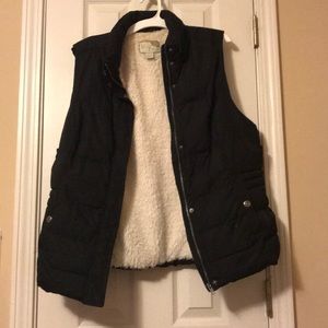 Fleece lined bubble vest